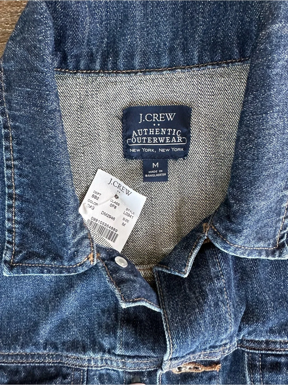 J Crew Denim Trucker Jacket Men’s Sz Medium